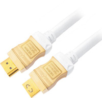 MX HDMI Cable 20 m 3134E(Compatible with Mobile, Laptop, Tablet, Mp3, Gaming Device, White, Gold)