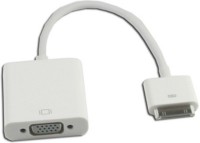 Microware iPad To VGA Female 0.254 m HDMI Cable(Compatible with Mobile, Laptop, Tablet, Mp3, Gaming Device, White, One Cable)