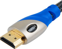 MX 3579F 20 m Copper Braiding HDMI Cable(Compatible with Mobile, Laptop, Tablet, Mp3, Gaming Device, Blue, Black, One Cable)