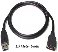 99Gems 1.5 Meter Lenth Male To Female Extension USB Cable(Black)   Laptop Accessories  (99Gems)