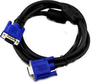 Jinali 3+9 WITH 2 FERRIT 50 MTR 50 m VGA Cable(Compatible with Desktop, Moniter, Computer, Black, One Cable)