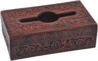 Artist Haat 1 Compartments Wood Tissue Holder(Brown)