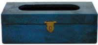Artlivo Popart 1 Compartments Wood Tissue Paper Holder(Blue) RS.799.00