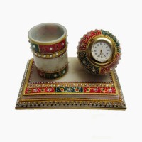 JaipurCrafts Pen Stand 1 Compartments Marble(Multicolor)