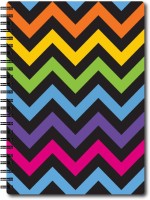 Nourish A4 Size RULED Pages Colourful Graphic Diary A4 Notebook Ruled 75 Pages(Multicolor)