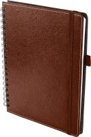 Eco-Leatherette Wiro A5 Notebook Ruled 192 Pages(Dark Brown)