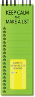 Nourish Keep Calm And Make A List Magnetic Refrigerator Regular Memo Pad Ruled 50 Pages(Green)