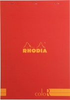 RHODIA Basics Poppy ColoR - No. 18 - A4 - 297 mm x 210 mm A4 Note Pad Lined 140 Pages(Poppy)