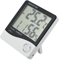 Shrih SH-5022 Alarm Clock With Digital LCD Temperature And Humidity Meter Thermometer(White)