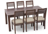 Urban Ladder Arabia XL - Zella Solid Wood 6 Seater Dining Set(Finish Color - Teak)   Furniture  (Urban Ladder)