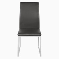 Godrej Interio NOVICE MODIFIED DINING CHAIR Leatherette Dining Chair(Set of 2, Finish Color - Silver::Black)   Furniture  (Godrej Interio)