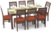 View Urban Ladder Arabia XL - Zella Solid Wood 8 Seater Dining Set(Finish Color - Teak) Furniture (Urban Ladder)