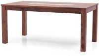View Urban Ladder Brighton Large Solid Wood 6 Seater Dining Table(Finish Color - Teak) Furniture