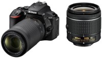 NIKON D5600 DSLR Camera Body with Dual Lens: AF-P DX Nikkor 18 - 55 MM F/3.5-5.6G VR and 70-300 MM F/4.5-6.3G ED VR(Black)