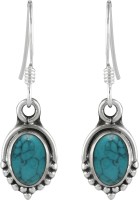 abhooshan Precious Stone Turquoise Sterling Silver Drops & Danglers
