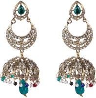 Taj Pearl Traditional Victorian Brass Jhumki Earring