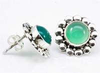 YugshaJewels YJE-54 Onyx Silver Stud Earring YugshaJewels YJE-54 Onyx Silver Stud Earring
