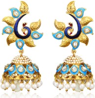 ZAVERI PEARLS Peacock Alloy Jhumki Earring