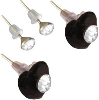 Being Women Elegant Black Heart Combo Alloy Earring Set RS.146.00