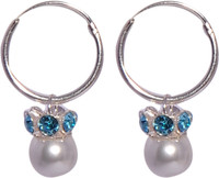 Abhooshan Pearl Sterling Silver Hoop Earring RS.315.00