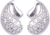 abhooshan Tender Heart Cubic Zirconia Sterling Silver Stud Earring