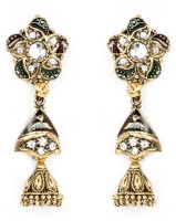 Johareez Beautiful Cubic Zirconia Brass Jhumki Earring