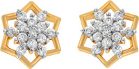 Alysa Ekisha Cubic Zirconia Brass, Copper, Silver Stud Earring RS.399.00