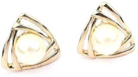 Girlz! Pearl Golden Traingle Classic Alloy Stud Earring RS.349.00