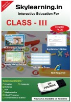 Skylearning.In CBSE Class 3 Combo Pack (English, Maths, Science, EVS, Hindi Vyakaran, Computer, G.K)(Pendrive) - Price 1199 7 % Off  