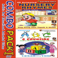 Golden Ball Combo pack (N. Rhymes Johny Johny Yes Papa & ABC Counting)(VCD) - Price 225 10 % Off
