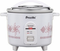 Preethi RC 319 A10 Electric Rice Cooker(1 L, White and Red, Pack of 3)