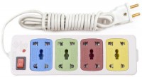 Hitisheng 4+4 Sockets Power Extension Cord Board Multiple Outlet 8 Socket Surge Protector(Multicolor)   Laptop Accessories  (Hitisheng)