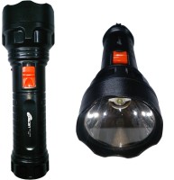 Tuscan Rechargeable Army - 1 Watt LED - Set of 2 pcs Combo Torches(Black)   Home Appliances  (Tuscan)