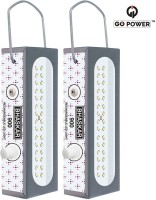 View GO Power 30 LED (Set of 2) With Charger Rechargeable Emergency Lights(Silver) Home Appliances Price Online(GO Power)