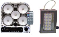 View CELLZONE COMBO PACK OF 5 LED WITH FM RADIO & 12 LED RECHARGEABLE Emergency Lights(Multicolor) Home Appliances Price Online(CELLZONE)