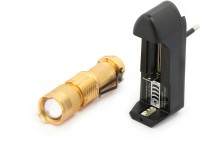 View Blazon 3 Modes waterproof Rechargeable,Zoomable Led Flashlight Torches(Gold) Home Appliances Price Online(Blazon)