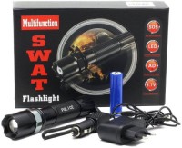 Viyasha SWAT LED Rechargeable Flashlight Torch 3 Modes Emergency Lights(Black)   Home Appliances  (Viyasha)