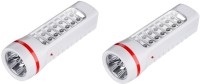 DOCOSS 110- set of 2-Rechargeable 2 in 1 Torch + Led Emergency Light Led lamp Torches(White)   Home Appliances  (DOCOSS)