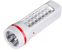 View DOCOSS 110- Rechargeable 2 in 1 Torch + Led Emergency Light Led lamp Torches(White) Home Appliances Price Online(DOCOSS)