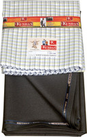 Kundan Polycotton Striped, Solid, Checkered Shirt & Trouser Fabric(Unstitched)