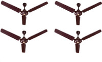 BLUE SAPPHIRE Fusion 48 Ceiling Fan 4 1200 mm 3 Blade Ceiling Fan(Brown, Pack of 4)