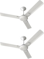 View Havells Enticer Pack of 2 Fans 3 Blade Ceiling Fan(Pearl White Chrome) Home Appliances Price Online(Havells)