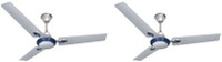 BLUE SAPPHIRE Fusion 48 Ceiling Fan- Silver Blue Pack of 2 1200 mm 3 Blade Ceiling Fan(Blue, Pack of 2)