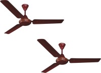 View Crompton Seawind Pack of 2 3 Blade Ceiling Fan(Brown) Home Appliances Price Online(Crompton)