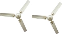 View Crompton Brizair Deco Pack of 2pc 3 Blade Ceiling Fan(Ivory) Home Appliances Price Online(Crompton)