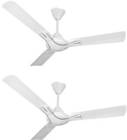 Havells Nicola - Pack of 2 Pearl White Silver 3 Blade Ceiling Fan(White, Silver)   Home Appliances  (Havells)