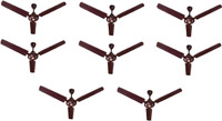BLUE SAPPHIRE Fusion 48 Ceiling Fan 1200 mm 3 Blade Ceiling Fan(Brown, Pack of 8)