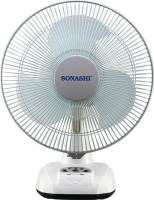 Sonashi 3 Speed with 3-4 Hrs Backup Rechargeable 3 Blade Table Fan(White)   Home Appliances  (Sonashi)