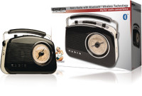 Konig Retro Radio With Bluetooth Wireless Technology FM Radio(Black)