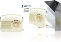 Konig Retro Design FM Radio(Ivory)